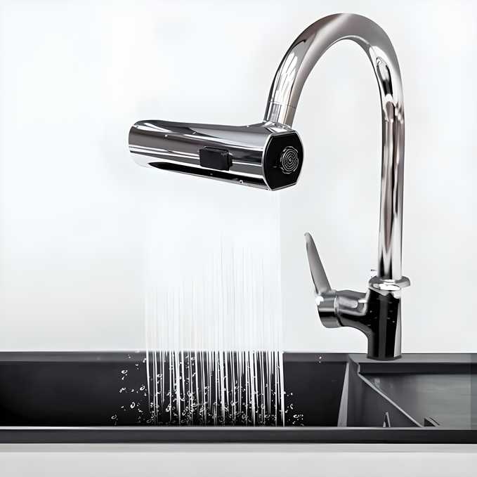 3 in 1 360 Waterfall Kitchen Faucet, Touch Faucet, Extender for Kitchen Sink - Utility Mart
