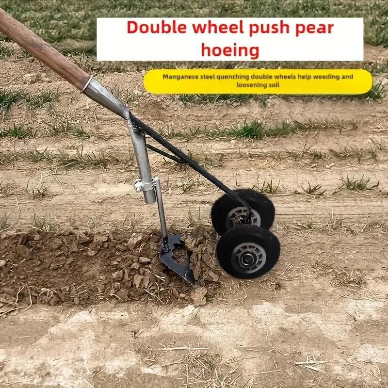 Garden Tool Supporter with Double Wheels & Triangle Shovel - Utility Mart