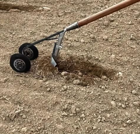 Garden Tool Supporter with Double Wheels & Triangle Shovel - Utility Mart