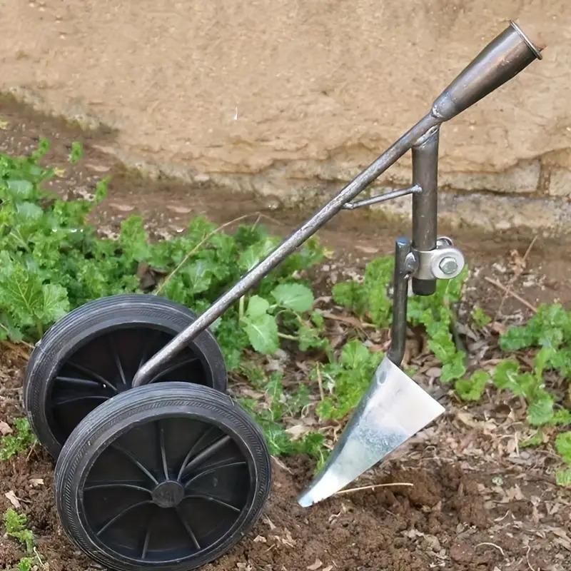 Garden Tool Supporter with Double Wheels & Triangle Shovel - Utility Mart