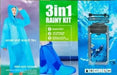 Unisex 3 in 1 Rain Coat (1 Rain Coat, 1 Mobile Cover & 1 Rain Shoe) - Utility Mart