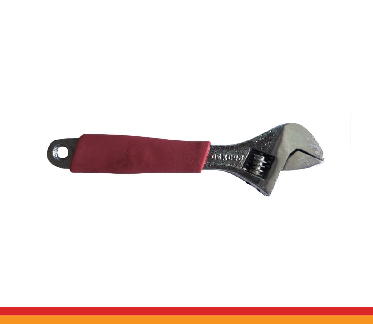 Adjustable Wrench Red Handle