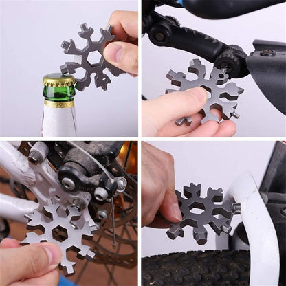 Screwdriver Tool-18 in 1 Multi-Purpose Snowflake Shaped Stainless Steel Screwdriver Tool - Utility Mart 