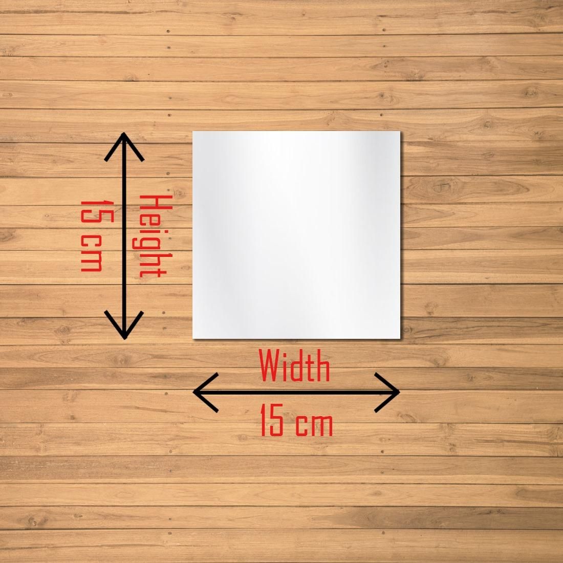 4 Big Square Silver 3D Acrylic Mirror Wall Sticker - Utility Mart 