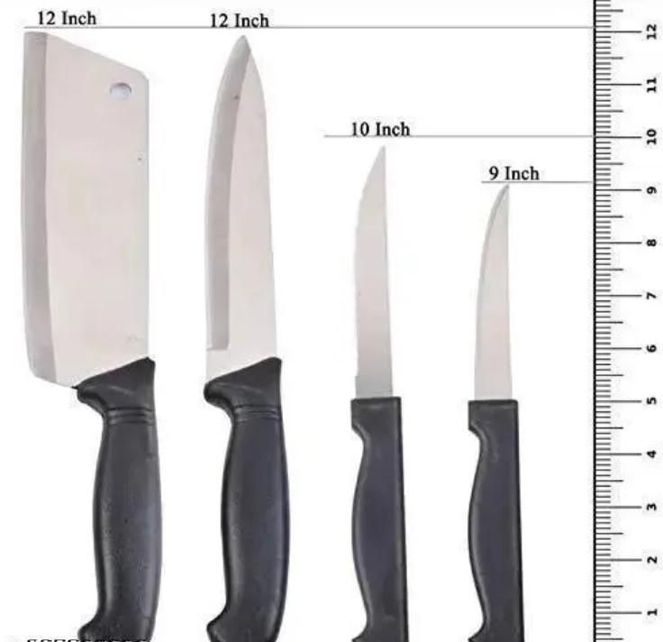 Wooden Chopping Board With 5-Pcs Knife Set - Utility Mart 