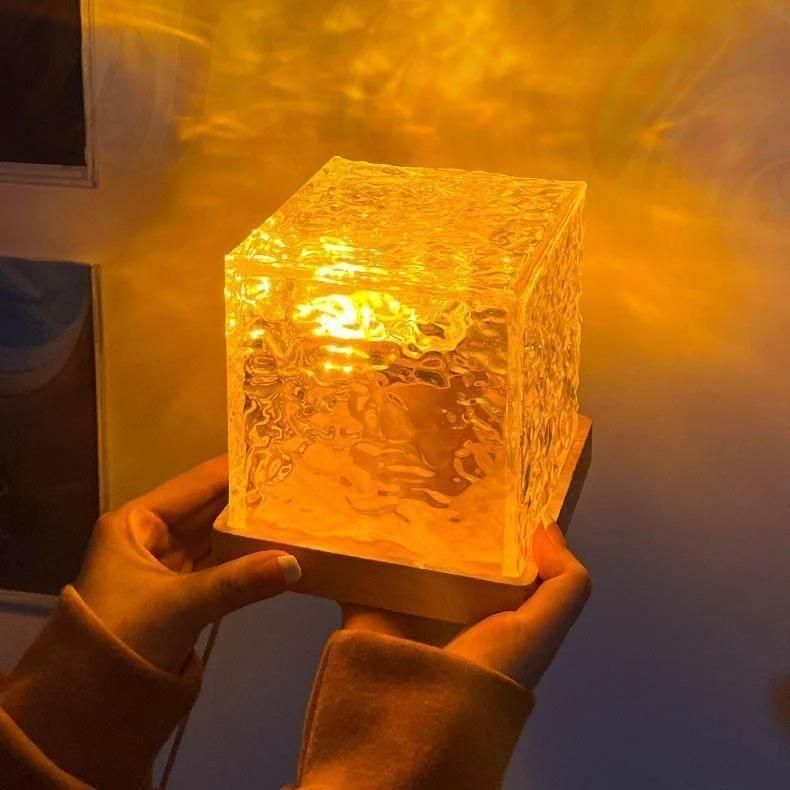 Rotating Water Ripple Night Light Aura Lamp - Utility Mart 