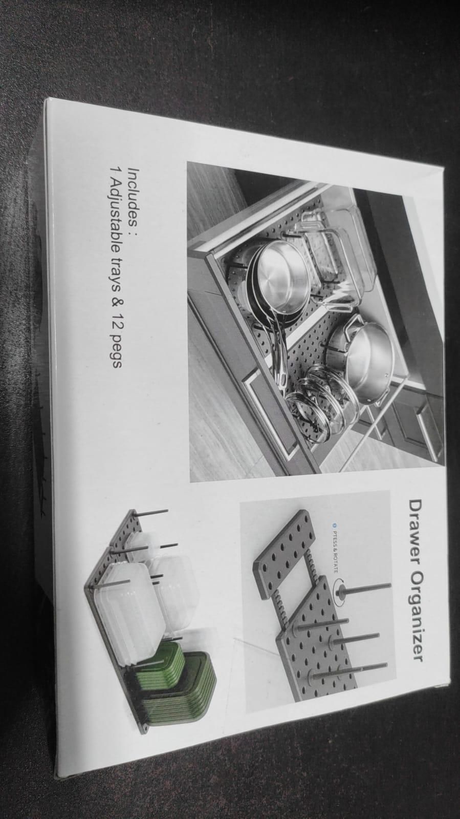 Kitchen Cupboard Organization Drawer Organizer, Pegboard Tray - Utility Mart 