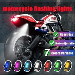 7 Colors LED With 3 Flashing/ Blinking Modes Aircraft Strobe / Helmet Exterior Night Signal Light With USB Rechargeable Cable Kit For Drone Flashing, Bike Bicycle (1 Piece) - Utility Mart 