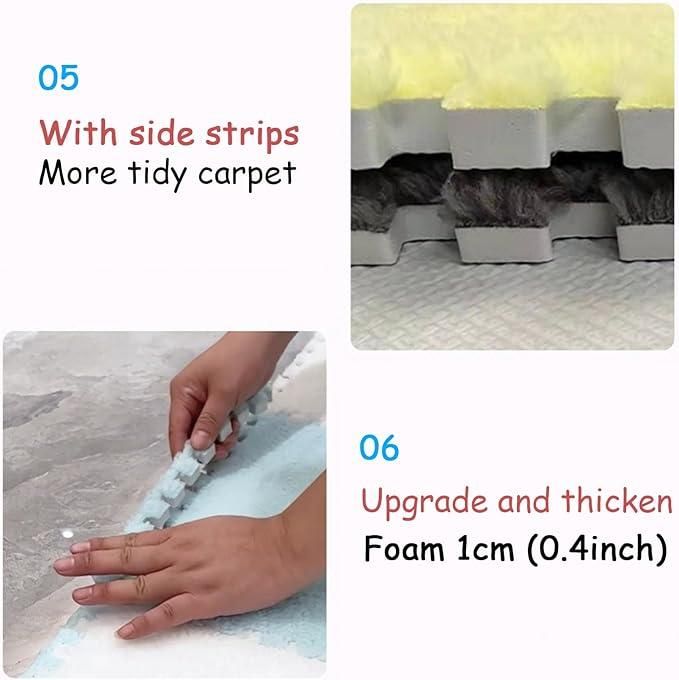Interlocking Carpet Tiles Mat (6pc) - Utility Mart 