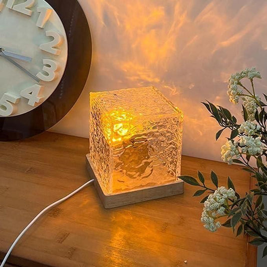 Rotating Water Ripple Night Light Aura Lamp - Utility Mart 