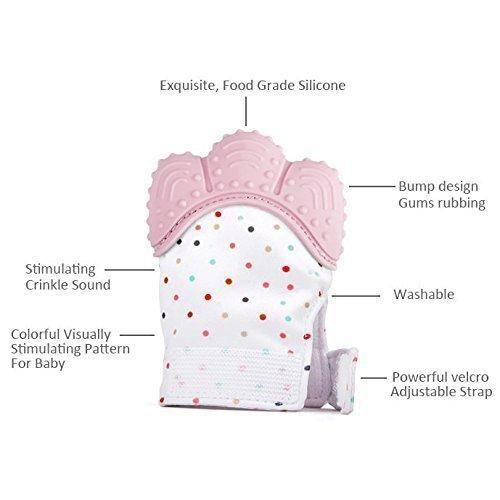 Silicone Self Soothing Teether Gloves Toy for Babies - Utility Mart 