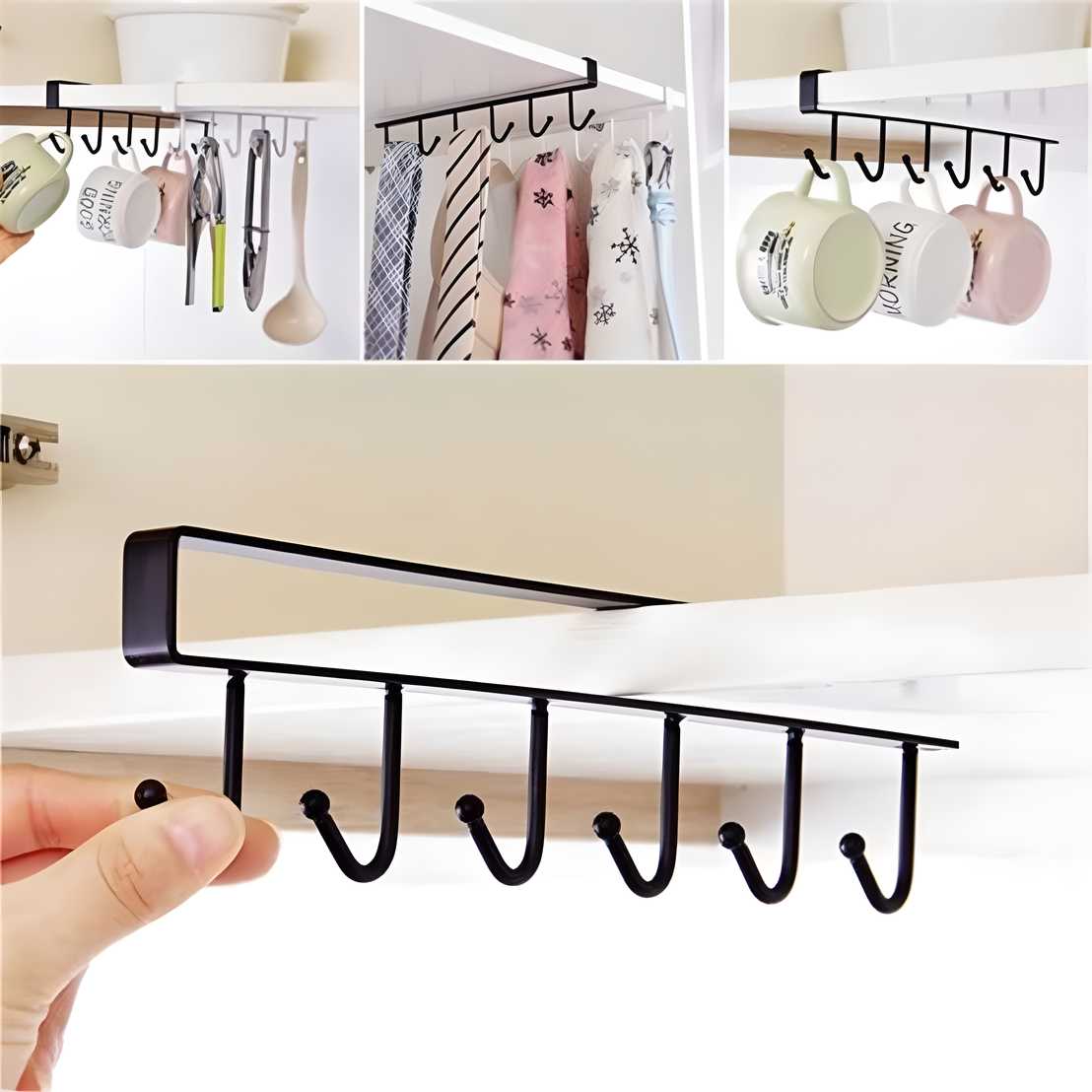 Mug Cups Wine Glasses Storage Hooks Kitchen - Utility Mart 