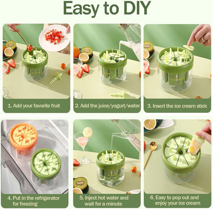 Reusable DIY 8 Pieces Ice Pop Mould - Utility Mart 