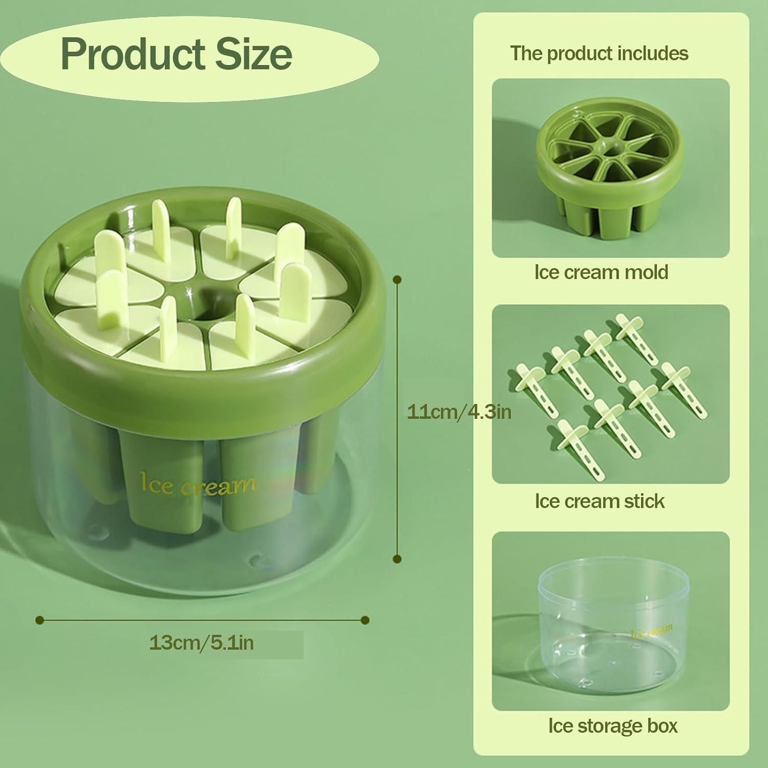 Reusable DIY 8 Pieces Ice Pop Mould - Utility Mart 