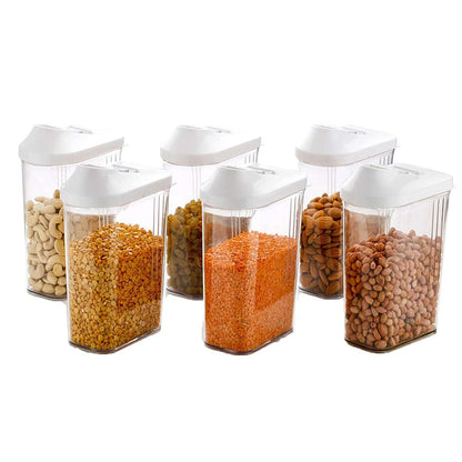 Plastic Dispenser Jar/Container (15x9x22cm) Pack of 6 - Utility Mart 