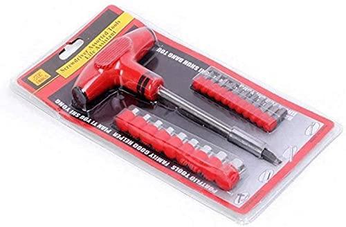 T Shape Screwdriver Set Batch Head Ratchet Pawl Socket Spanner Hand Tools - Utility Mart 
