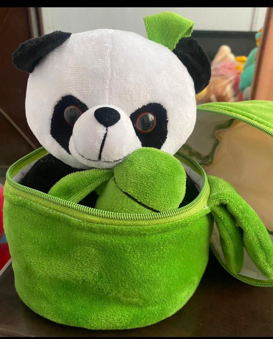 Cute Panda Plush with Bamboo - Utility Mart 