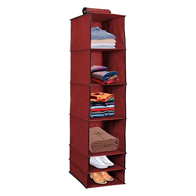 Organizer- 6 Shelves Foldable Hanging Wardrobe Organizers - Utility Mart 