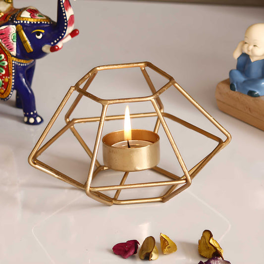 eCraftIndia Decorative Handcrafted Metal Tea Light Holder - Utility Mart 
