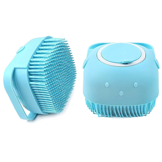 SCRUBBING Soft Silicone Bath Brush With Hooks Baby Showers silicon Cleaning Brushes - Utility Mart 