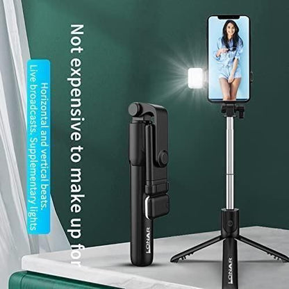 Extendable Flash 3-in-1 Selfie Stick Tripod with Bluetooth Remote - Utility Mart 