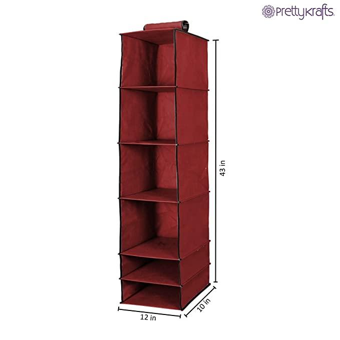 Organizer- 6 Shelves Foldable Hanging Wardrobe Organizers - Utility Mart 