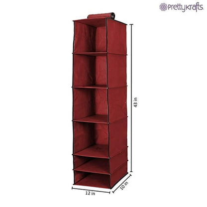 Organizer- 6 Shelves Foldable Hanging Wardrobe Organizers - Utility Mart 