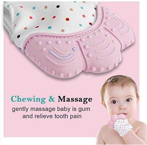 Silicone Self Soothing Teether Gloves Toy for Babies - Utility Mart 