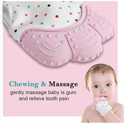 Silicone Self Soothing Teether Gloves Toy for Babies - Utility Mart 
