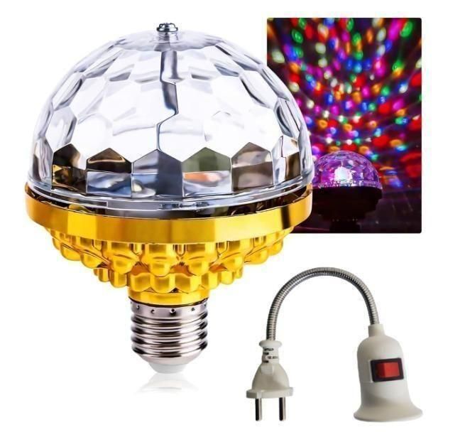 Rotating Magic Ball Light with Lamp Holder Set - Utility Mart 