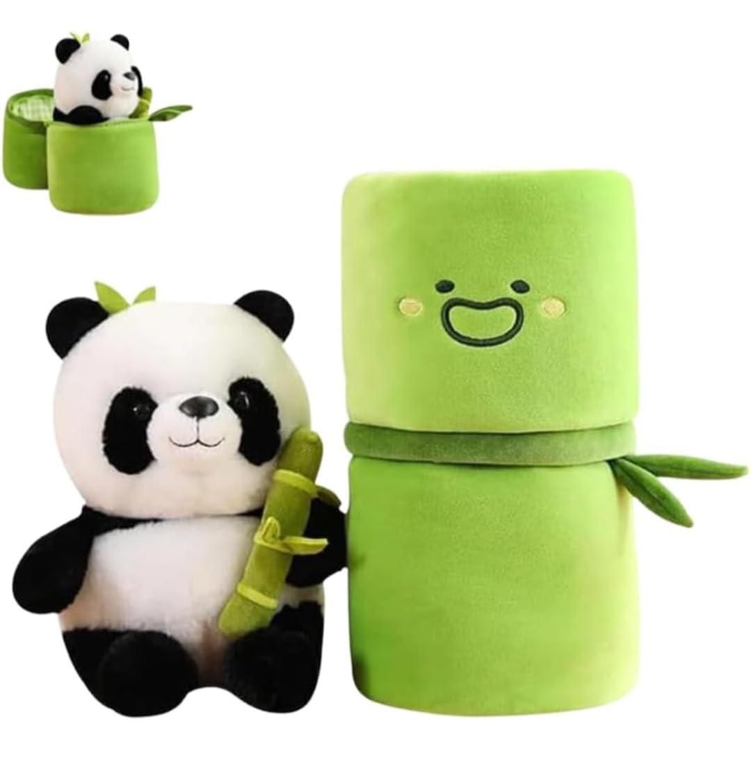 Cute Panda Plush with Bamboo - Utility Mart 