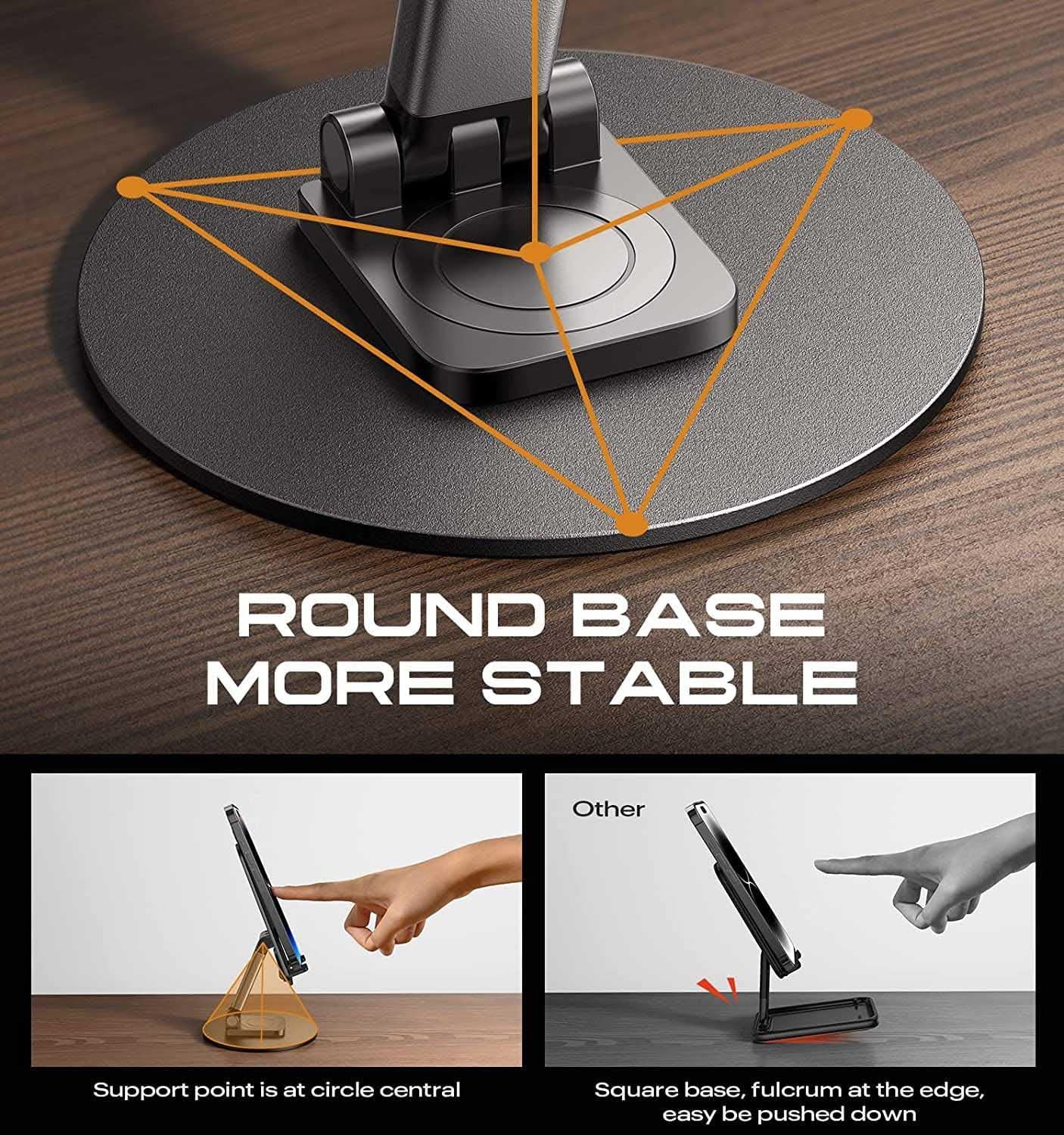 Mobile Phone Stand 360� Rotation Height and Angle - Utility Mart 