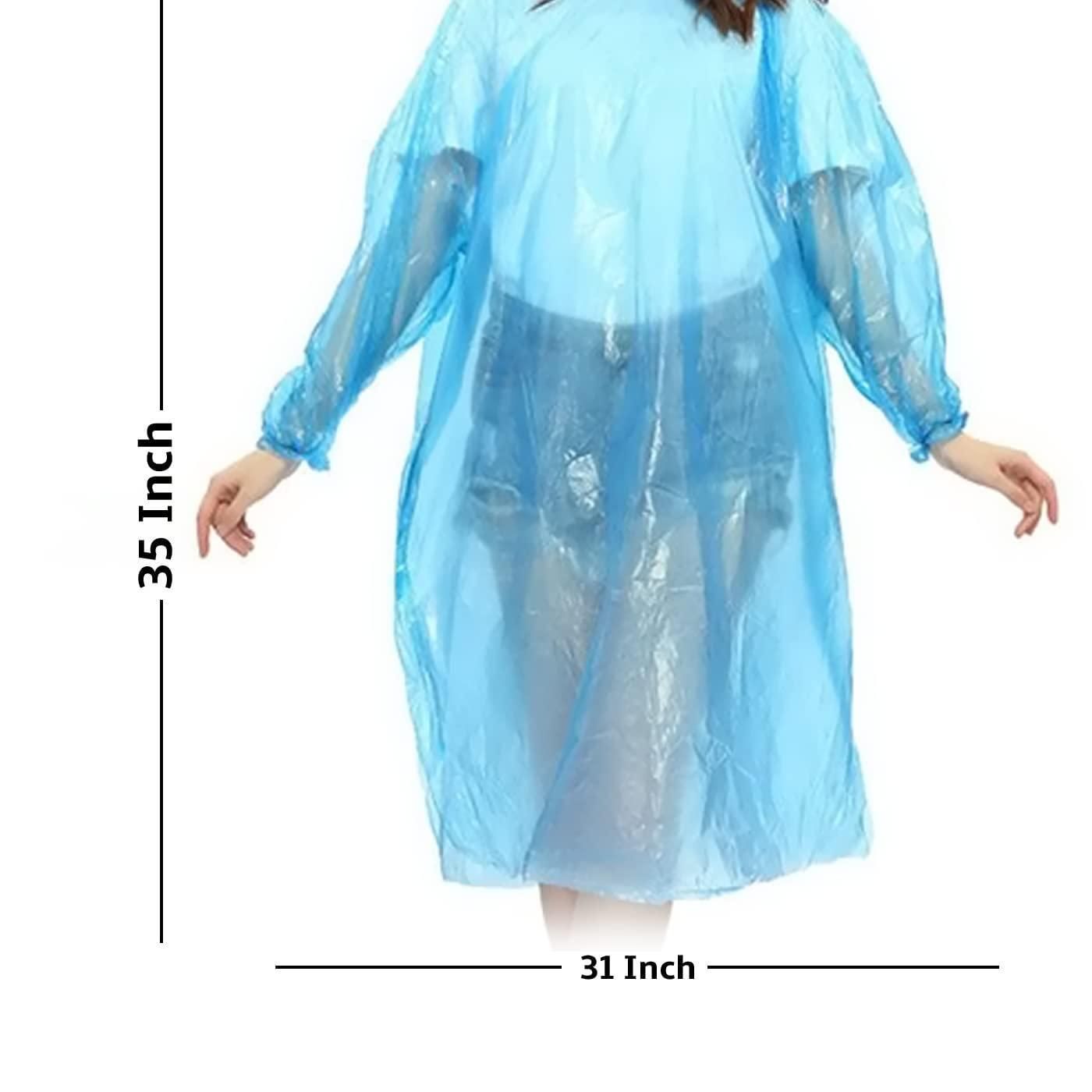 FULLY Reusable Wallet Rain Card Rain Coat for Adults (Set of 5) Multicolour - Utility Mart 