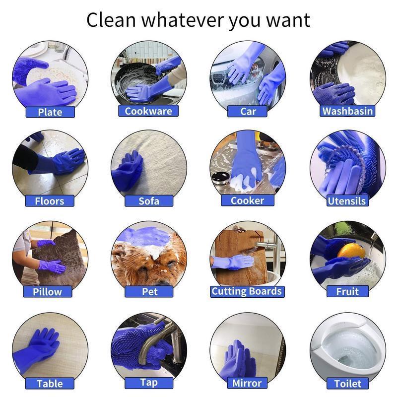 Cleaning Gloves - Magic Silicon Cleaning Gloves - Utility Mart 