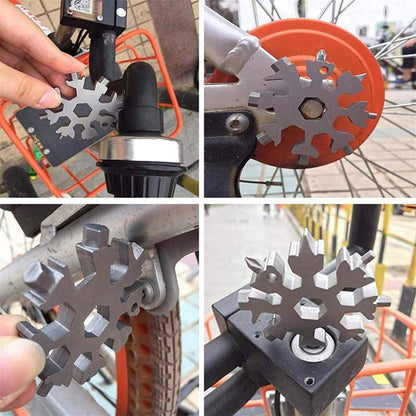 Screwdriver Tool-18 in 1 Multi-Purpose Snowflake Shaped Stainless Steel Screwdriver Tool - Utility Mart 
