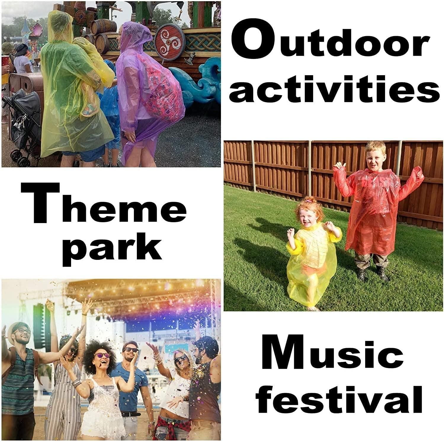 FULLY Reusable Wallet Rain Card Rain Coat for Adults (Set of 5) Multicolour - Utility Mart 