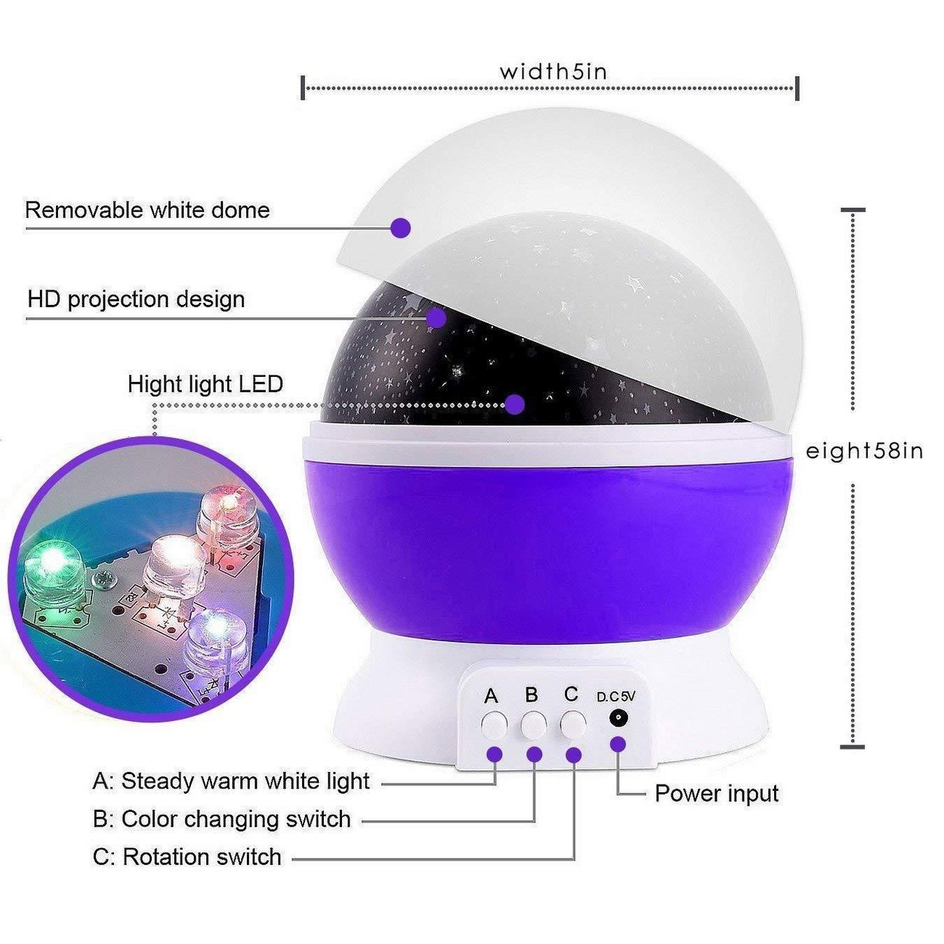 Star Master Dream Color Changing Rotating Projection Lamp - Utility Mart 