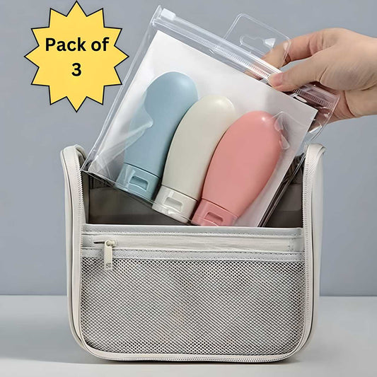 Travel Bottles Set, 60ML Travelling Bottles (3pcs) - Utility Mart 