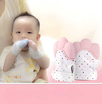 Silicone Self Soothing Teether Gloves Toy for Babies - Utility Mart 