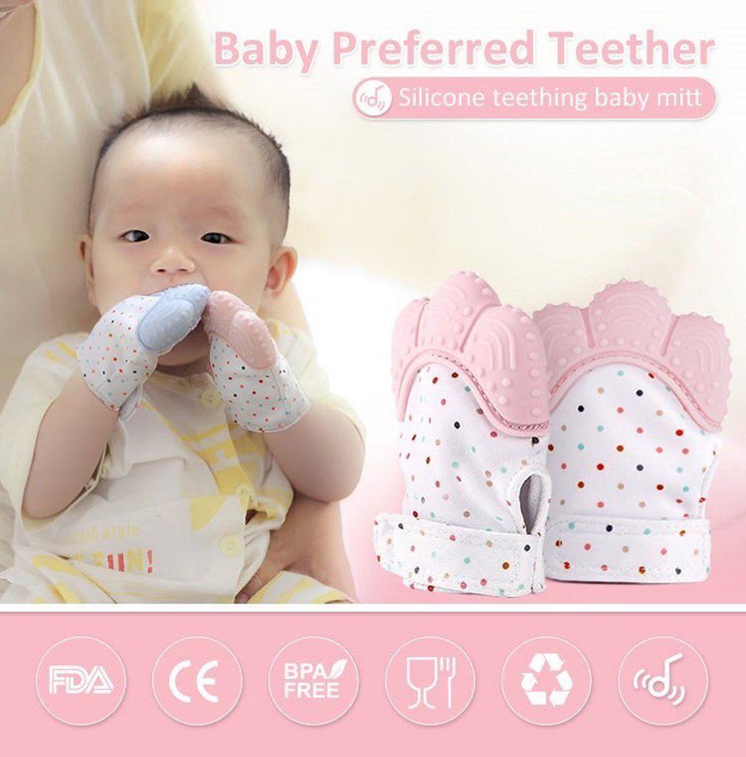 Silicone Self Soothing Teether Gloves Toy for Babies - Utility Mart 