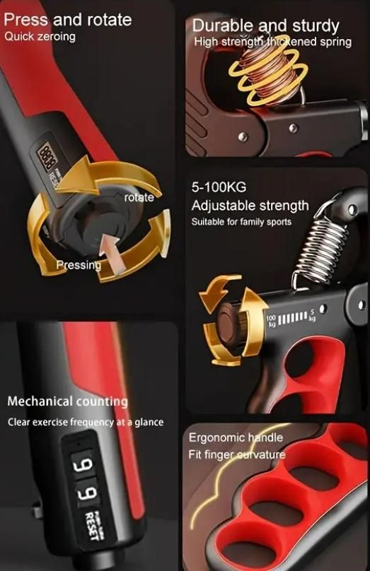 Hand Strengthener Adjustable Dynamometer - Utility Mart 