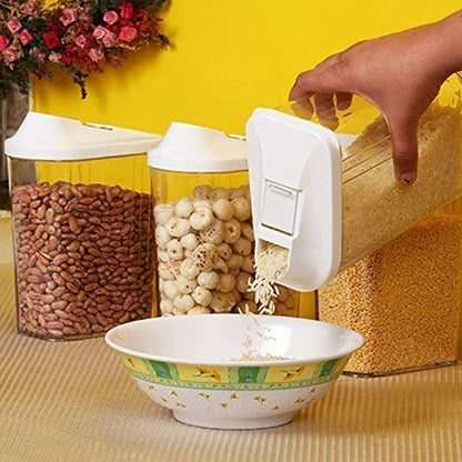 Plastic Dispenser Jar/Container (15x9x22cm) Pack of 6 - Utility Mart 