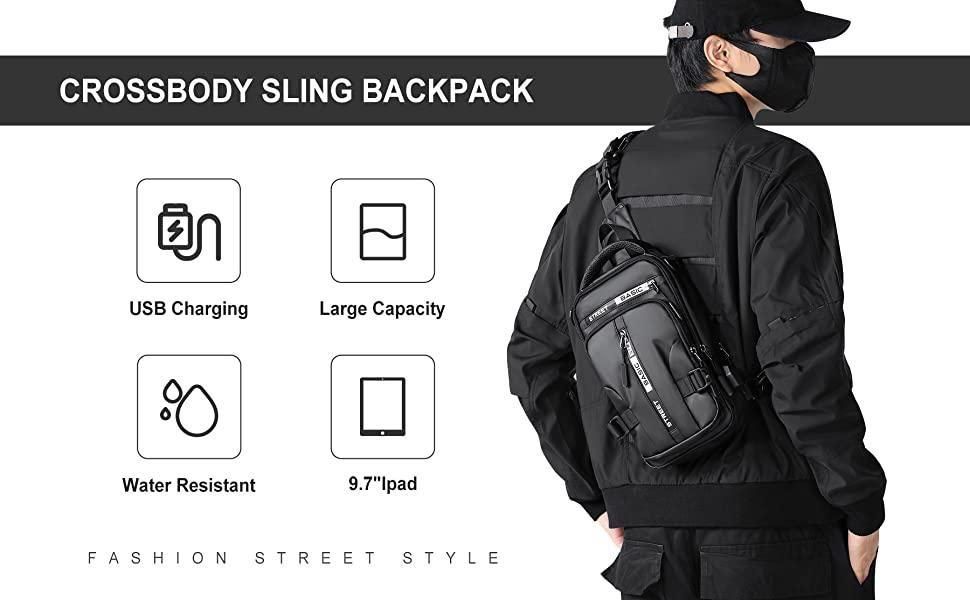 Sling Bag with USB Charging Port - Utility Mart 