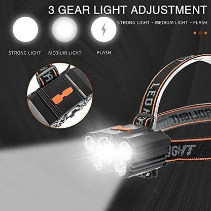 Headlamp Flashlight with Case Waterproof Running - Utility Mart 