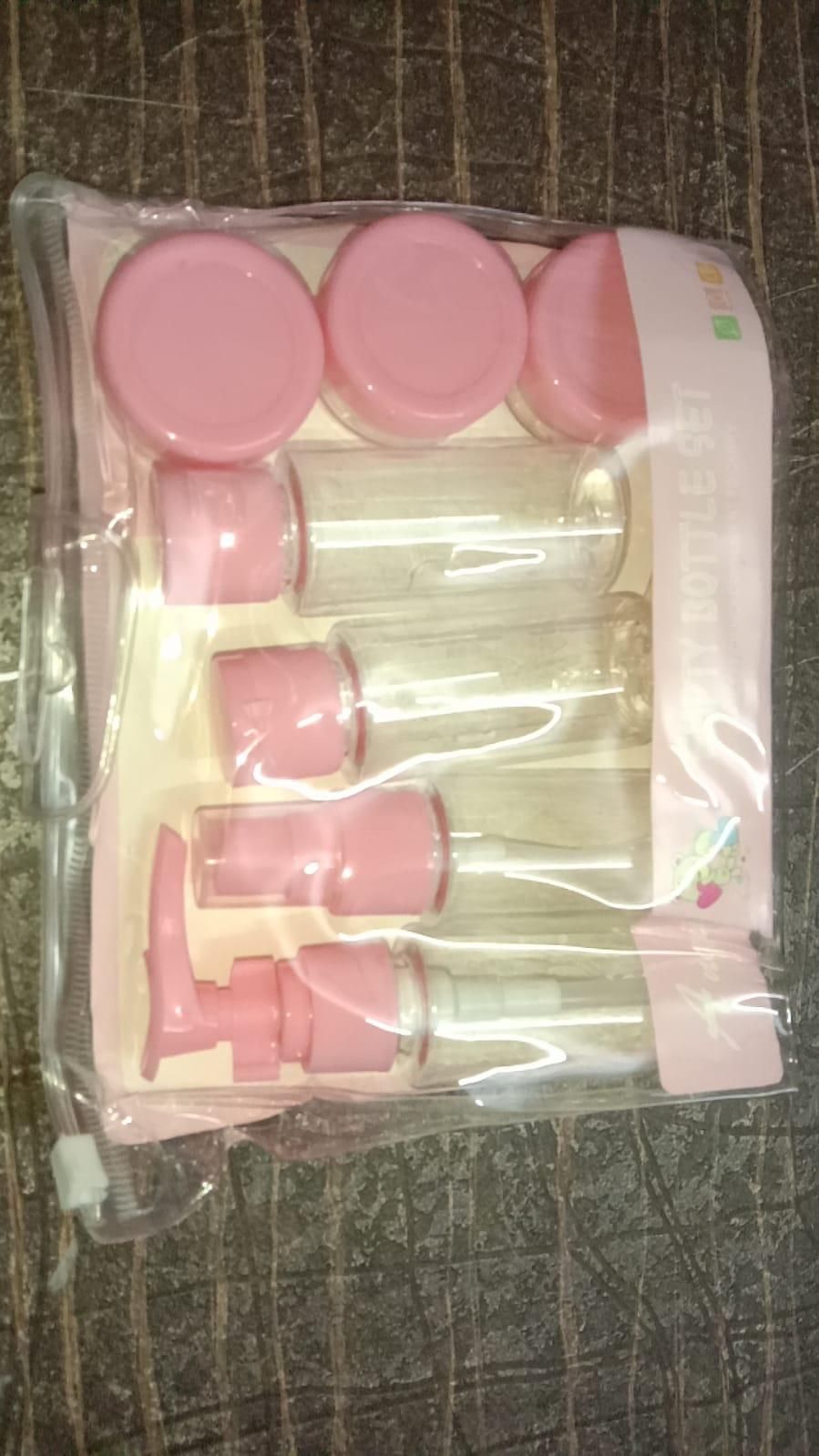 Portable Travel Cosmetics Bottles Plastic Pressing Spray Bottle for Makeup (Pack of 7) - Utility Mart 