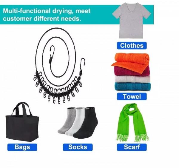12 PC Travel Cloths Line - Utility Mart 