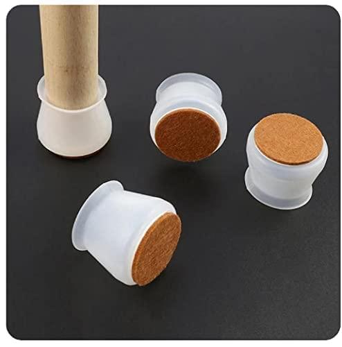 NOBILEA Silicone Chair Leg Protectors with Felt for Hardwood Floors (6PCS), Silicone Furniture Leg Cover Pad for Protecting Floors from Scratches and Noise, Smooth Moving for Chair Feet. - Utility Mart 
