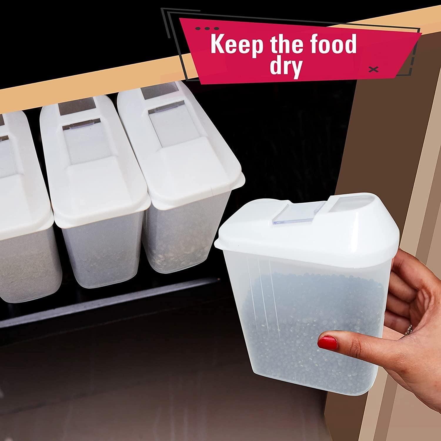 Plastic Dispenser Jar/Container (15x9x22cm) Pack of 6 - Utility Mart 