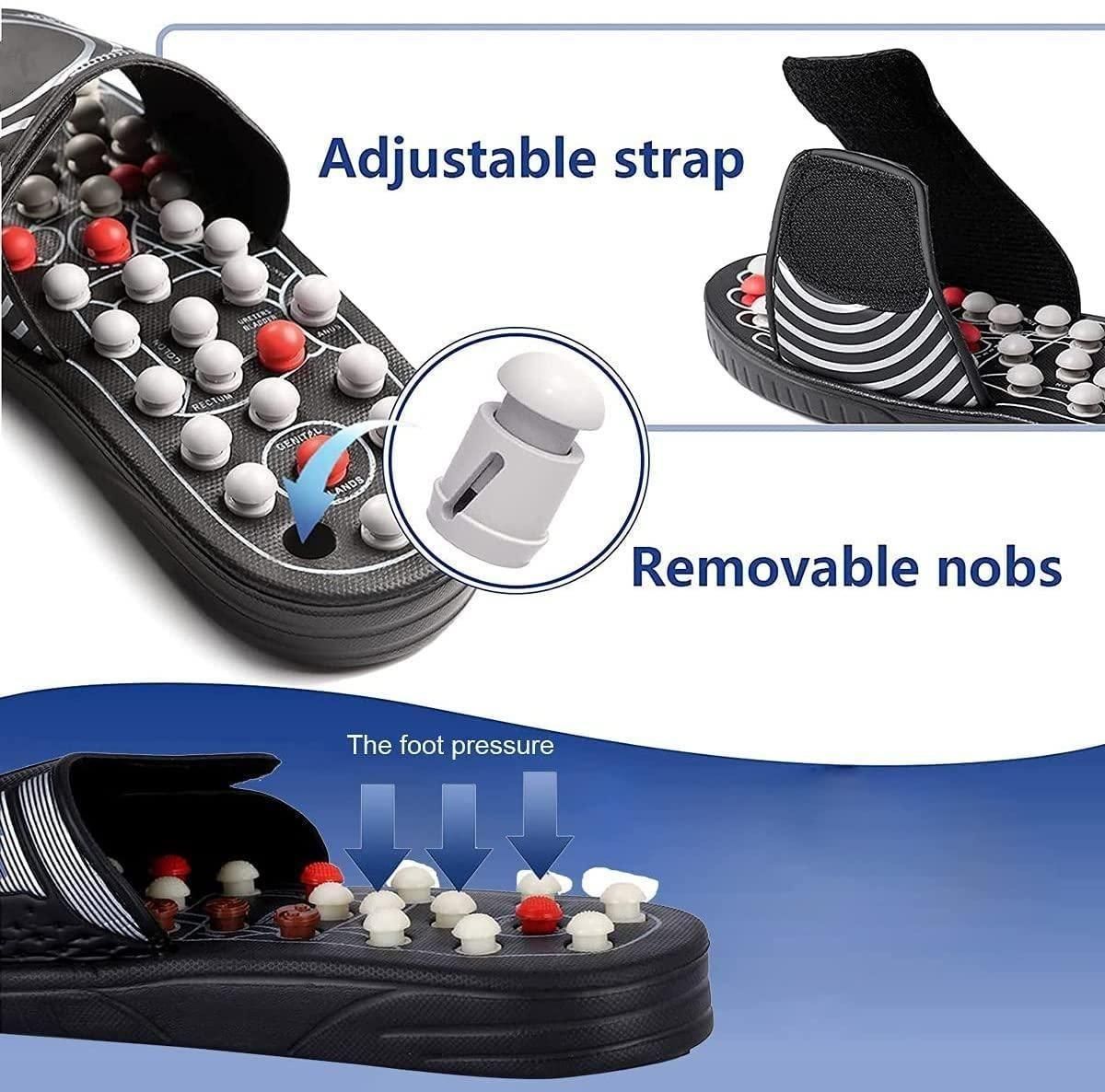 Acupressure and Magnetic Therapy Paduka Slippers for Full Body Blood Circulation For Men and Women - Utility Mart 