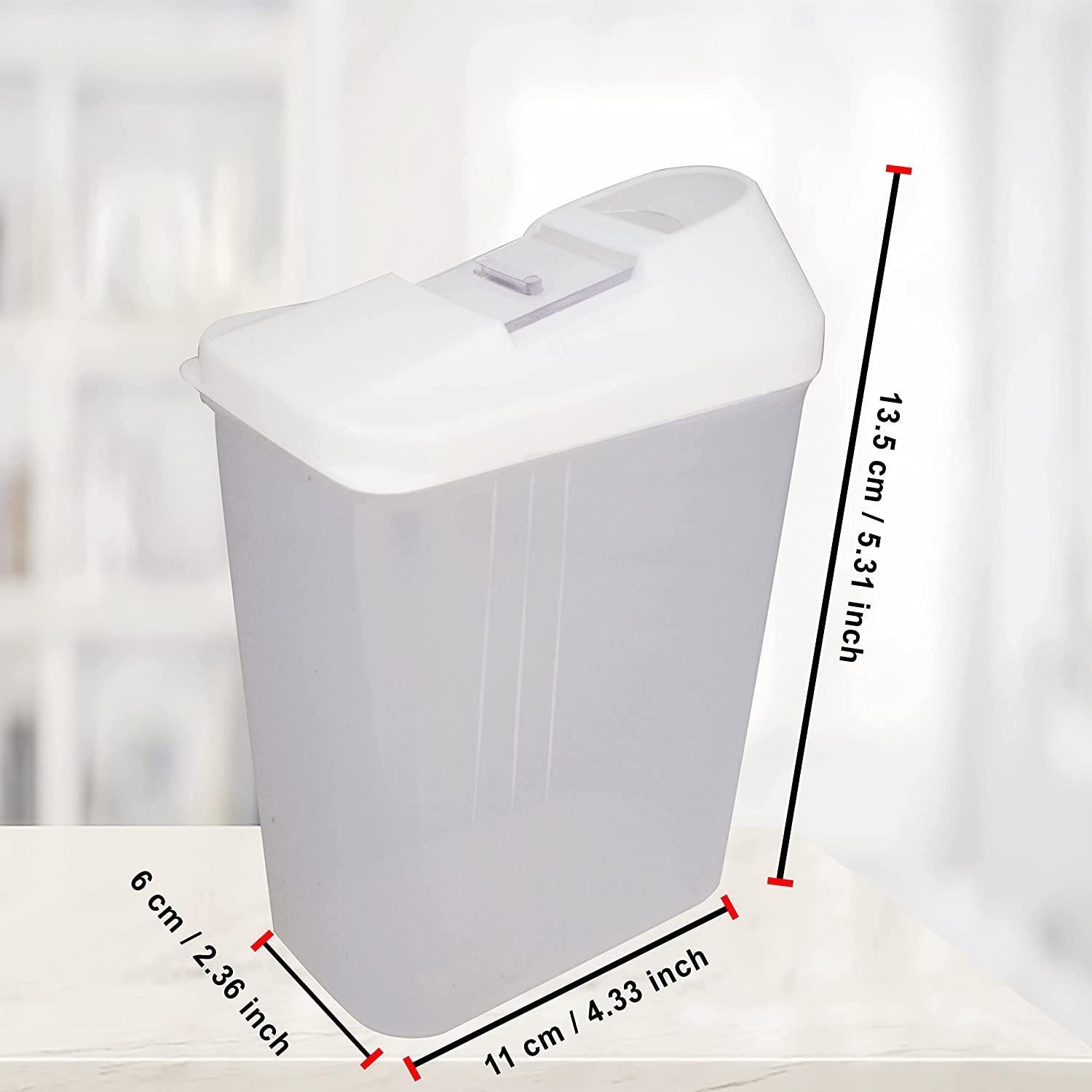 Plastic Dispenser Jar/Container (15x9x22cm) Pack of 6 - Utility Mart 
